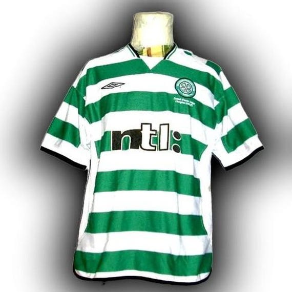 Maillot Extérieur Celtic Glasgow 2002-2003 Umbro – Vintage, Taille S, Jaune