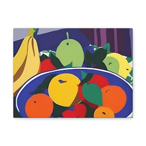 Seasonal Collective Matisse Style Still Life Fruit Painting Print, Home Decor, Wall Art, Spring Summer Decor, Mantle Artwork