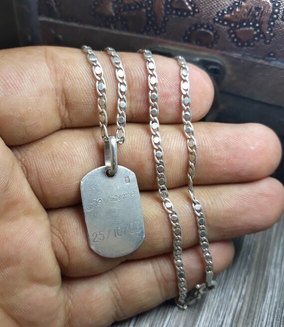 Request a magic silver necklace rectangular offic… - image 4