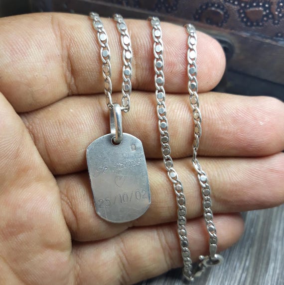 Request a magic silver necklace rectangular offic… - image 5