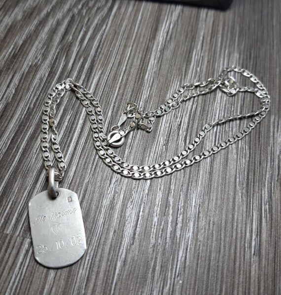 Request a magic silver necklace rectangular offic… - image 3