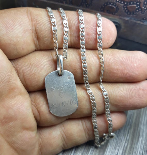 Request a magic silver necklace rectangular offic… - image 9