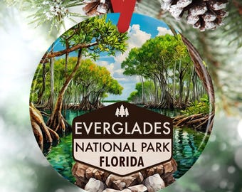 Adorno del Parque Nacional Everglades: Decoración navideña de manglares de Florida