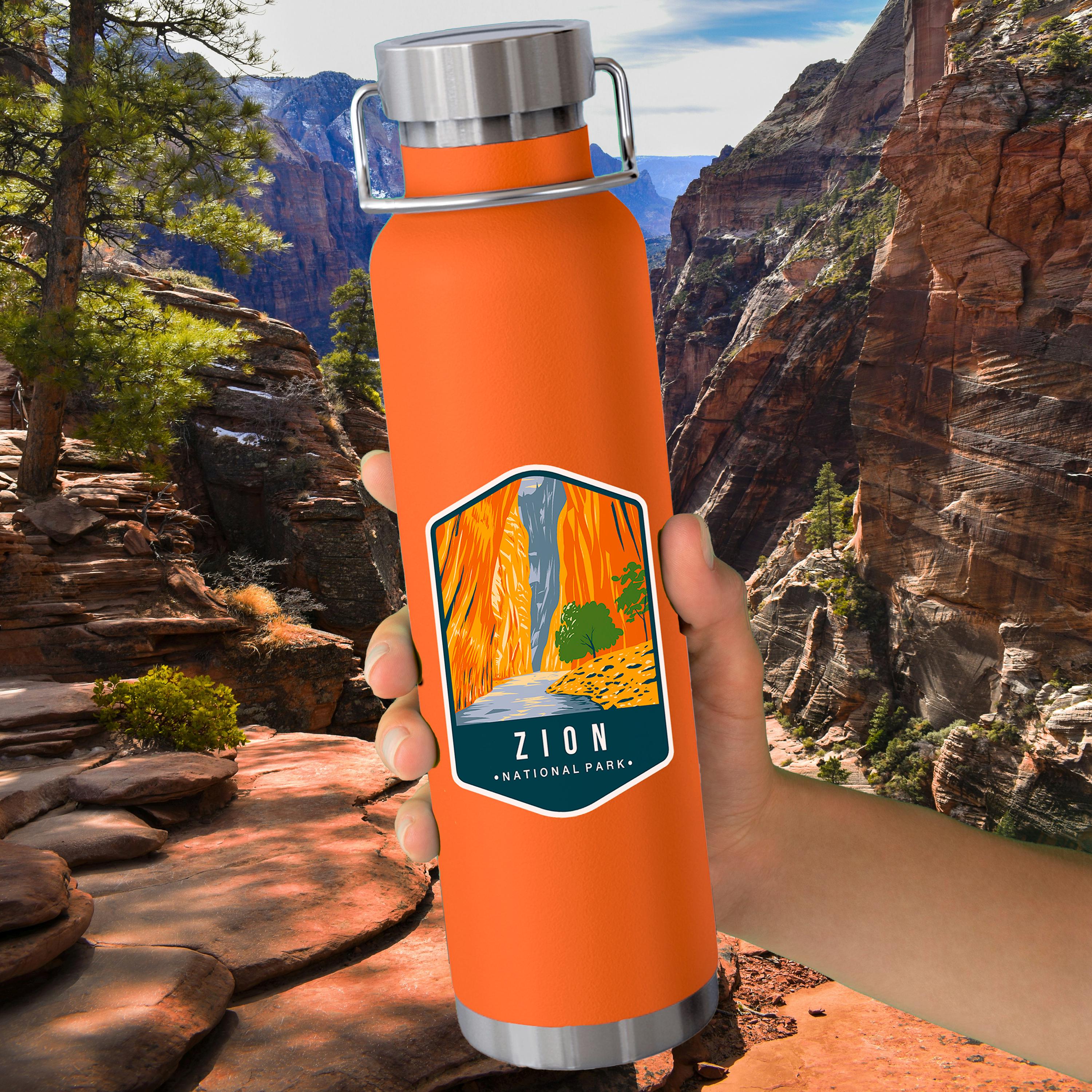Zion National Park Water Bottle: Insulated Stainless Steel Hiking