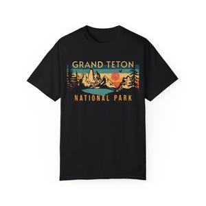 Grand Teton Malerische Souvenir T-Shirt mit Sonnenuntergang mit Kostenloser Versand