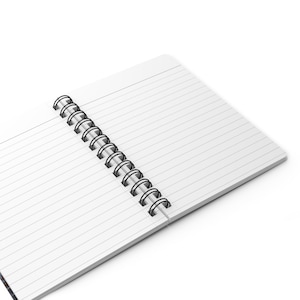 Interior ruled pages of spiral bound Paris notebook