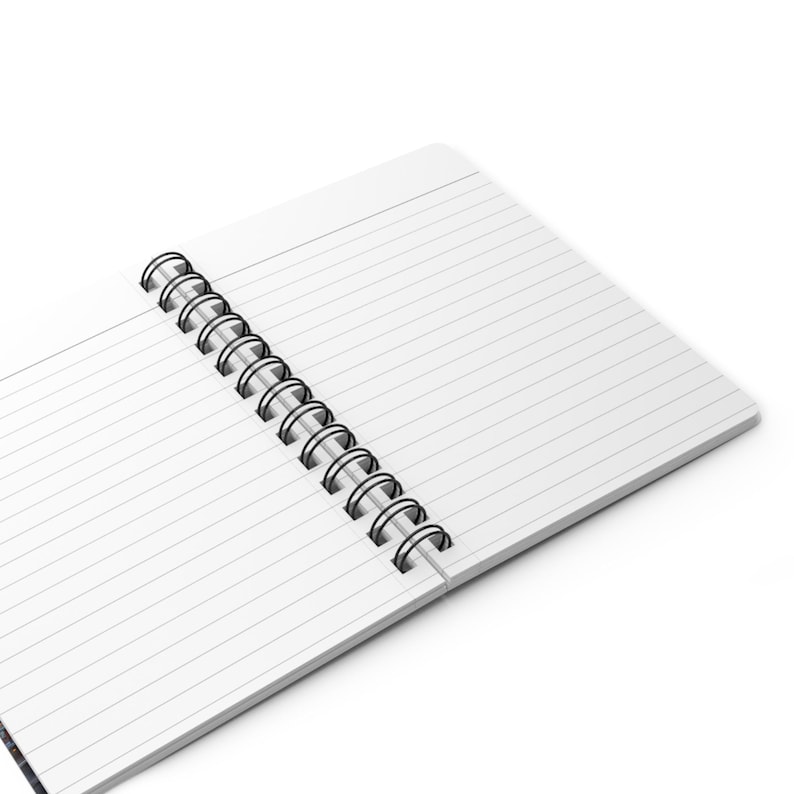 Interior ruled pages of spiral bound Paris notebook