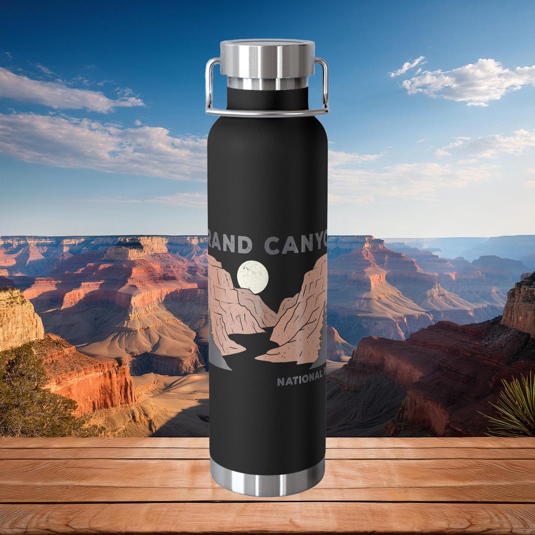 Grand Canyon Water Bottle: Moonlit Arizona National Park Flask - Etsy