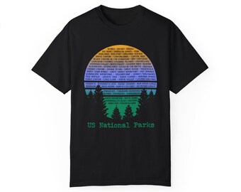 US National Parks T-Shirt: Souvenir Text Design