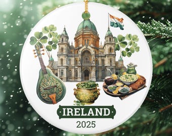 Adorno navideño de Irlanda 2025: recuerdo de la herencia irlandesa con tréboles