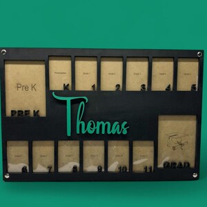Pre K to Graduation School Picture Frame, Personalized Grade School Photo Frame, School Years Photo Frame,  Senior Picture Gift