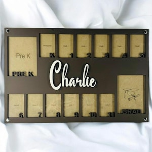 Senior Picture Gift, Pre K to Graduation School Picture Frame, School Years Photo Frame, Personalized Grade School Photo Frame