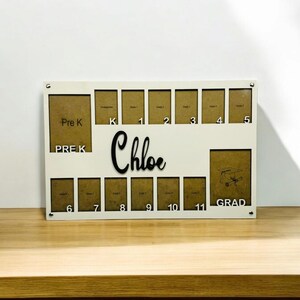Personalized Grade School Photo Frame, Pre K to Graduation School ...