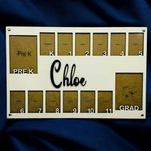 Pre K to Graduation School Picture Frame, School Years Photo Frame, Personalized Grade School Photo Frame, Senior Picture Gift