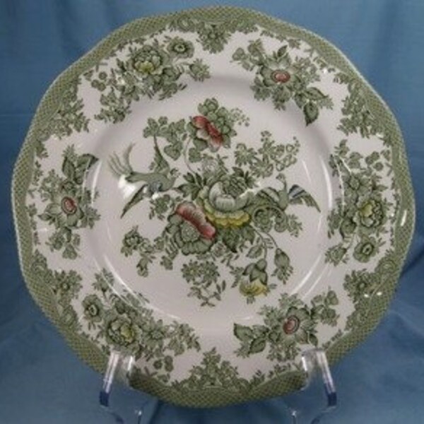 SALE Vintage plate green Enoch Wedewood England Kent treasury item