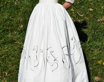 1820s Victorian Wedding Petticoat – Hand-Painted Heirloom Piece