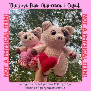 Francesca and Cupid the Love Pigs Crochet PDF PATTERN