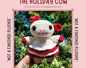 Peppermint Patty The Holiday Cow Crochet Pattern PDF