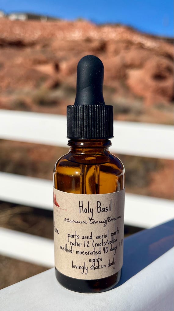 HOLY BASIL Tincture - extract ocimum tenuiflorum supplement