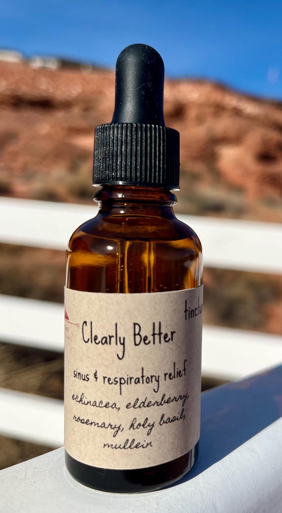 CLEARLY BETTER - Tincture Supplement Extract - echinacea, elderberry, rosemary, holy basil, mullein blend
