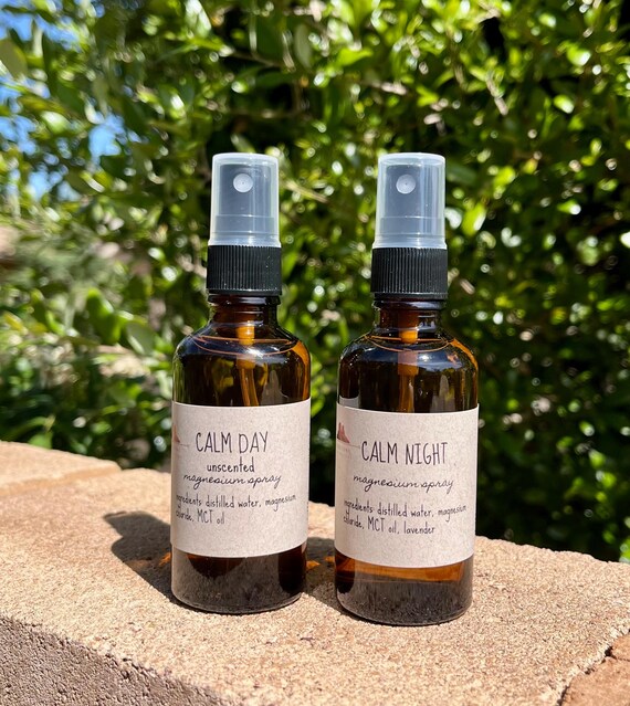 MAGNESIUM OIL SPRAY - choice of day or night - pure and natural - lavender and unscented - dead sea magnesium - therapeutic grade 2 ounce