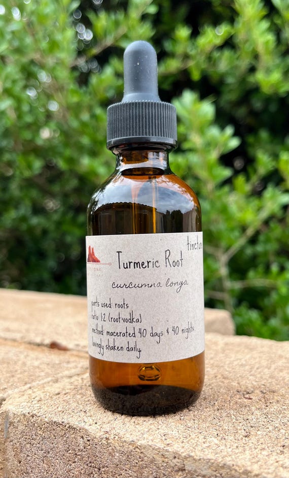 Turmeric Root Tincture - extract of curcuma longa supplement w/black pepper