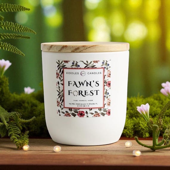Fawn's Forest Candle | Sage, Amber & Oakmoss Scented Soy Candle