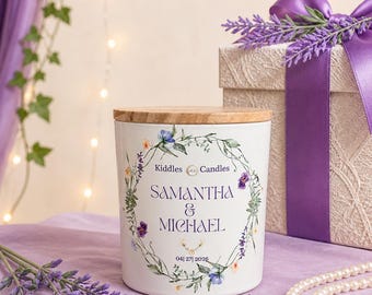 Vela de soja personalizada / Vela de boda personalizada / Baby Shower / Recuerdo de fiesta de cumpleaños / Regalo para despedida de soltera / Recuerdo de evento