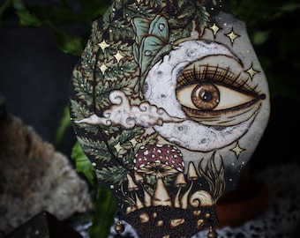 Witch Bells with Dark Whimsigoth Greenwitch Woodland Art for door and ornamental home decor