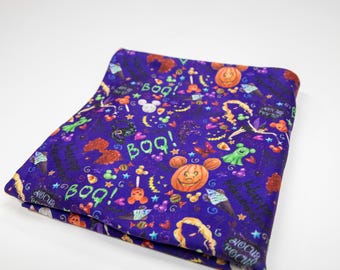 Halloween Movie Mouse Cotton Lycra Fabric: Double Brushed Poly