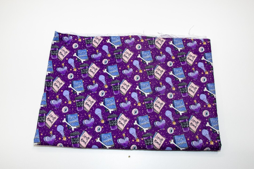 Chic Gothic Spell Bound Love Potion Halloween Witch Fun Flannel Woven ...