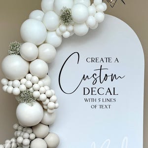 Create your own Sailboard Sticker (3 Lines of Text)/ Backdrop Text/ Large DIY Event Signage / Custom Arch Label/ STICKER ONLY