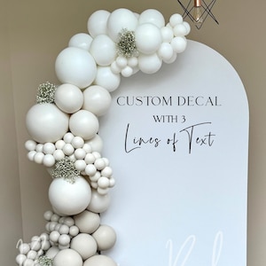 Create your own Sailboard Sticker (3 Lines of Text)/ Backdrop Text/ Large DIY Event Signage / Custom Arch Label/ STICKER ONLY