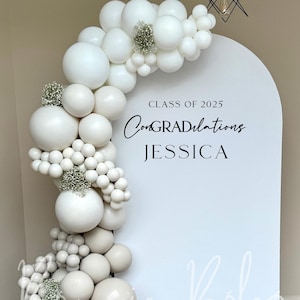 Personalised Graduation Party Vinyl Decal/Backdrop Text/ Large DIY Event Signage / Balloon Arch Label/ STICKER ONLY