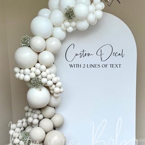 Create your own Sailboard Sticker (2 Lines of Text)/ Arch Backdrop Text / Large DIY Event Signage / Custom Backdrop Decal/ STICKER ONLY