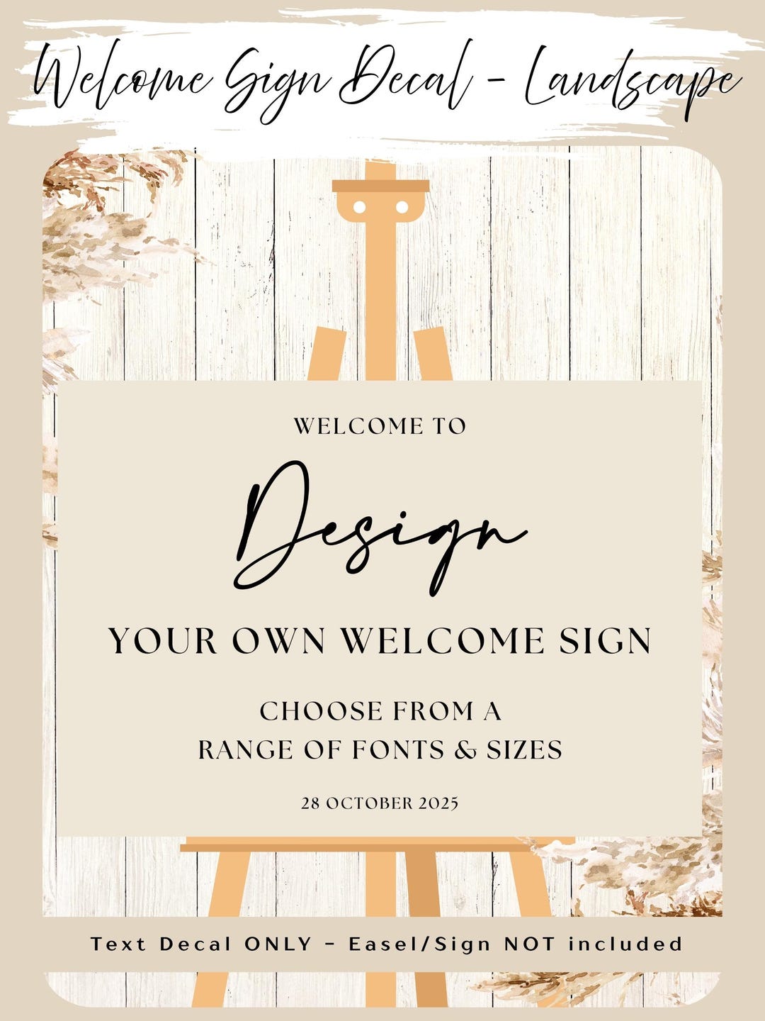DIY Custom Welcome Sign Vinyl Sticker for All Occassions (landscape) - Etsy