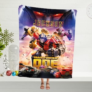 Custom Transformer Blanket/Personalized Robot Blankets/Boy Bed Room Blanket/Transformers Blanket/Auto Bots Birthday Blanket, Christmas gift.
