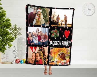 Personalized Family Photo Blanket, Minky or Sherpa, Custom Keepsake
