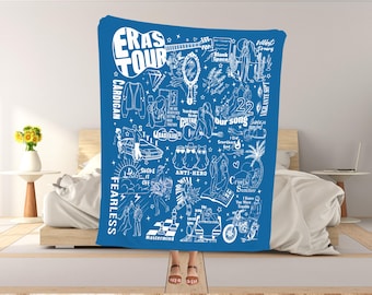 Eras Tour Minky Blanket, Music Concert Fan Gift