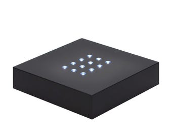 Support lumineux LED noir pour cristal photo 3D