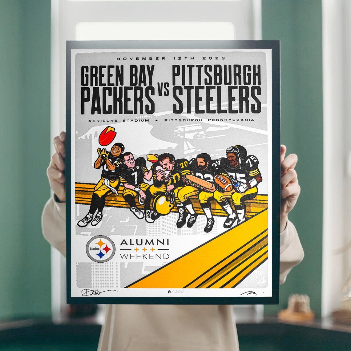 Pittsburgh Steelers Vs Green Bay Packers Poster Etsy