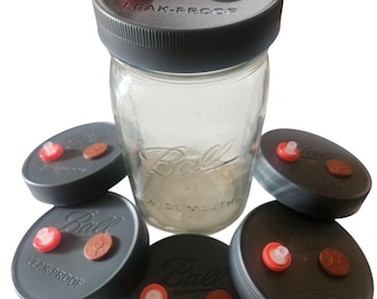 Tapas para cultivo líquido de hongos/micelio de grano - Boca ancha o regular