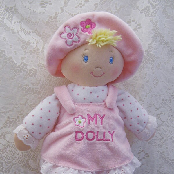 Pink My Dolly Plush Toy, Baby Gund Lovey doll , gift for baby shower, nursery deco