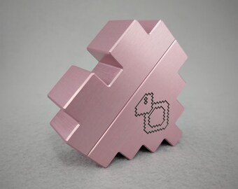 DPCustoms 8 Bit Heart Engagement Ring Box, Heart Shaped Ring Box, 10th Anniversary, Proposal Ring Box, Retro Ring Box, Vintage Video Game
