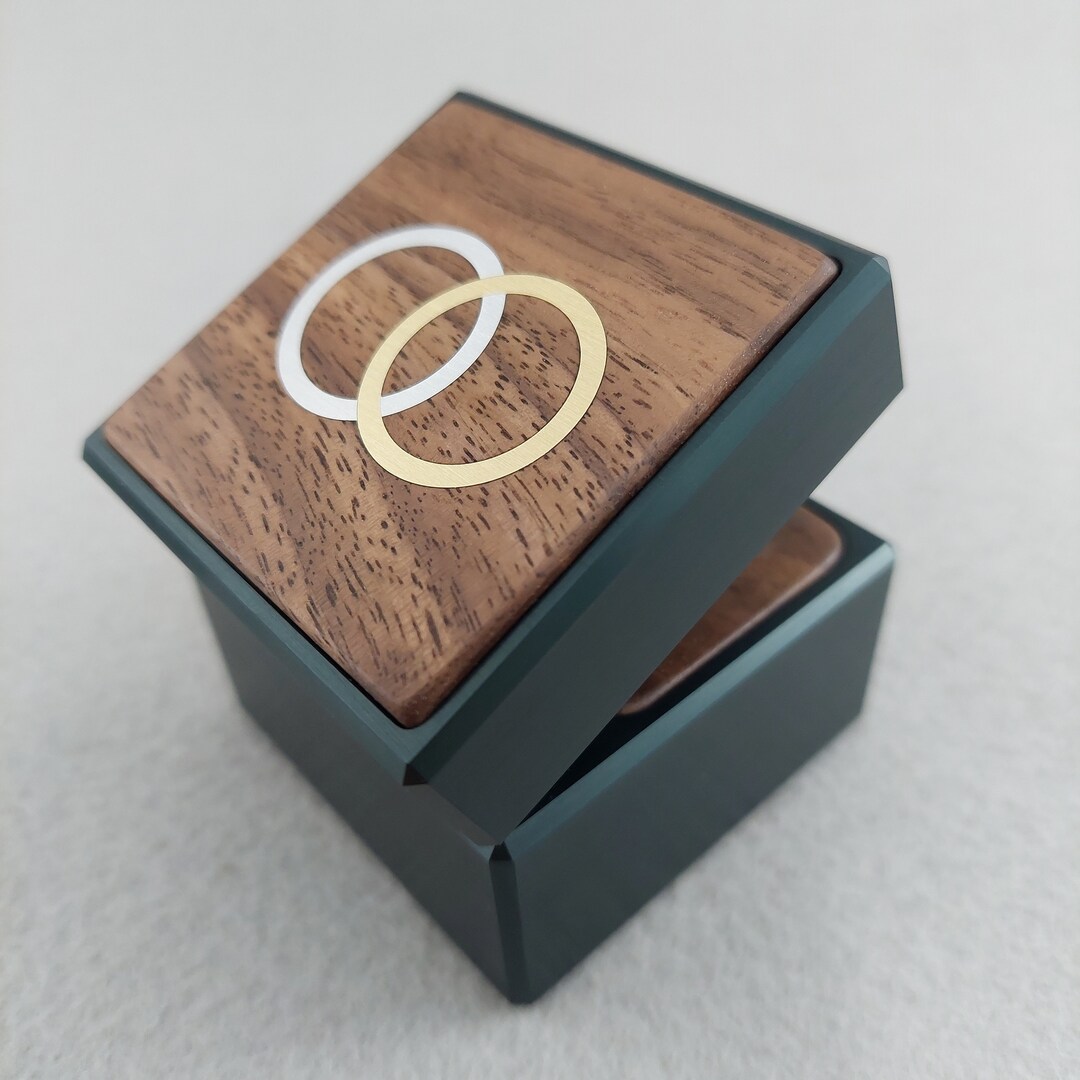 Black on Black Edition, Engagement Ring Box, Wedding Ring Box, Men's