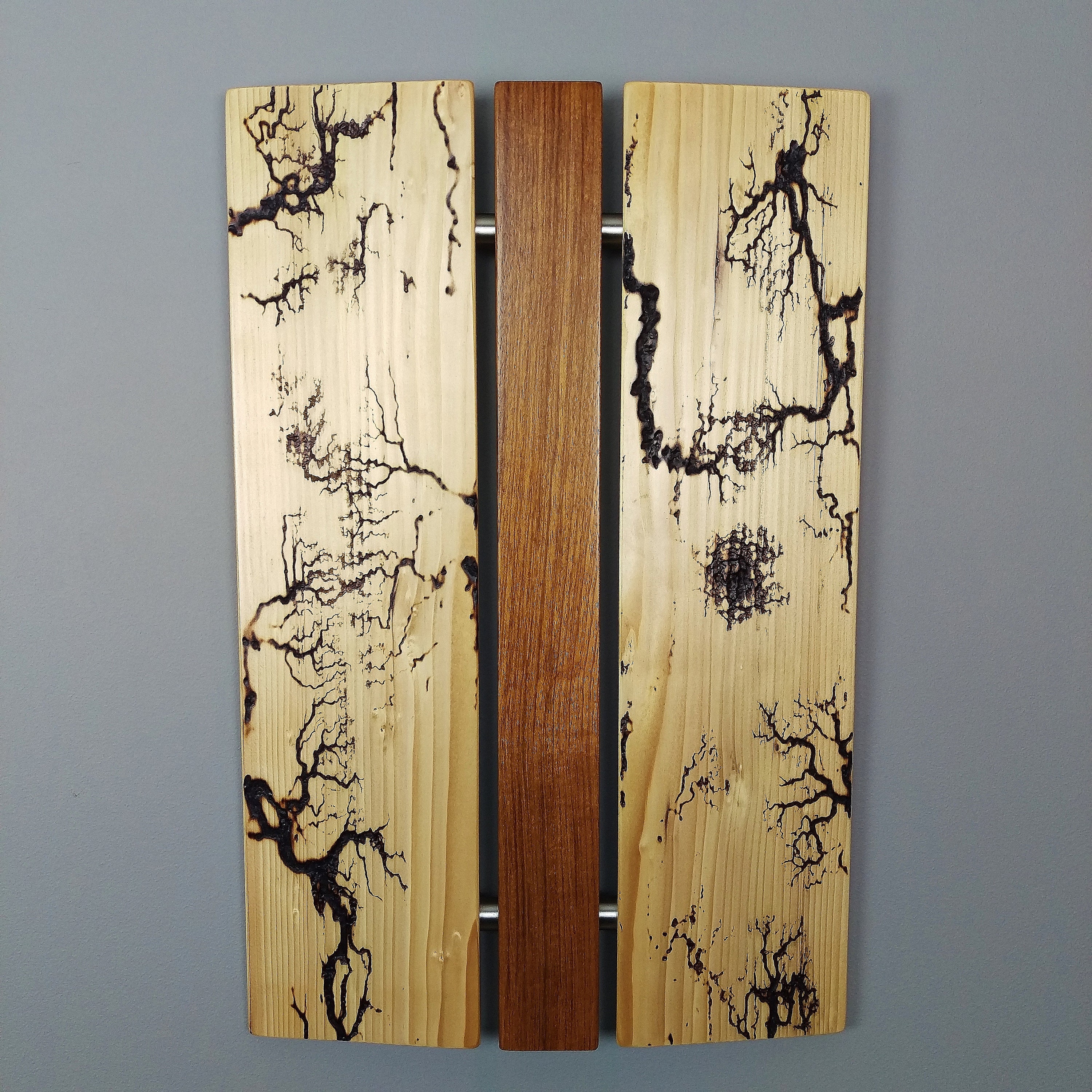 ART DE WOOD - Hinge Back Wooden Hanging Clamps 2 Pcs Cherry Brown