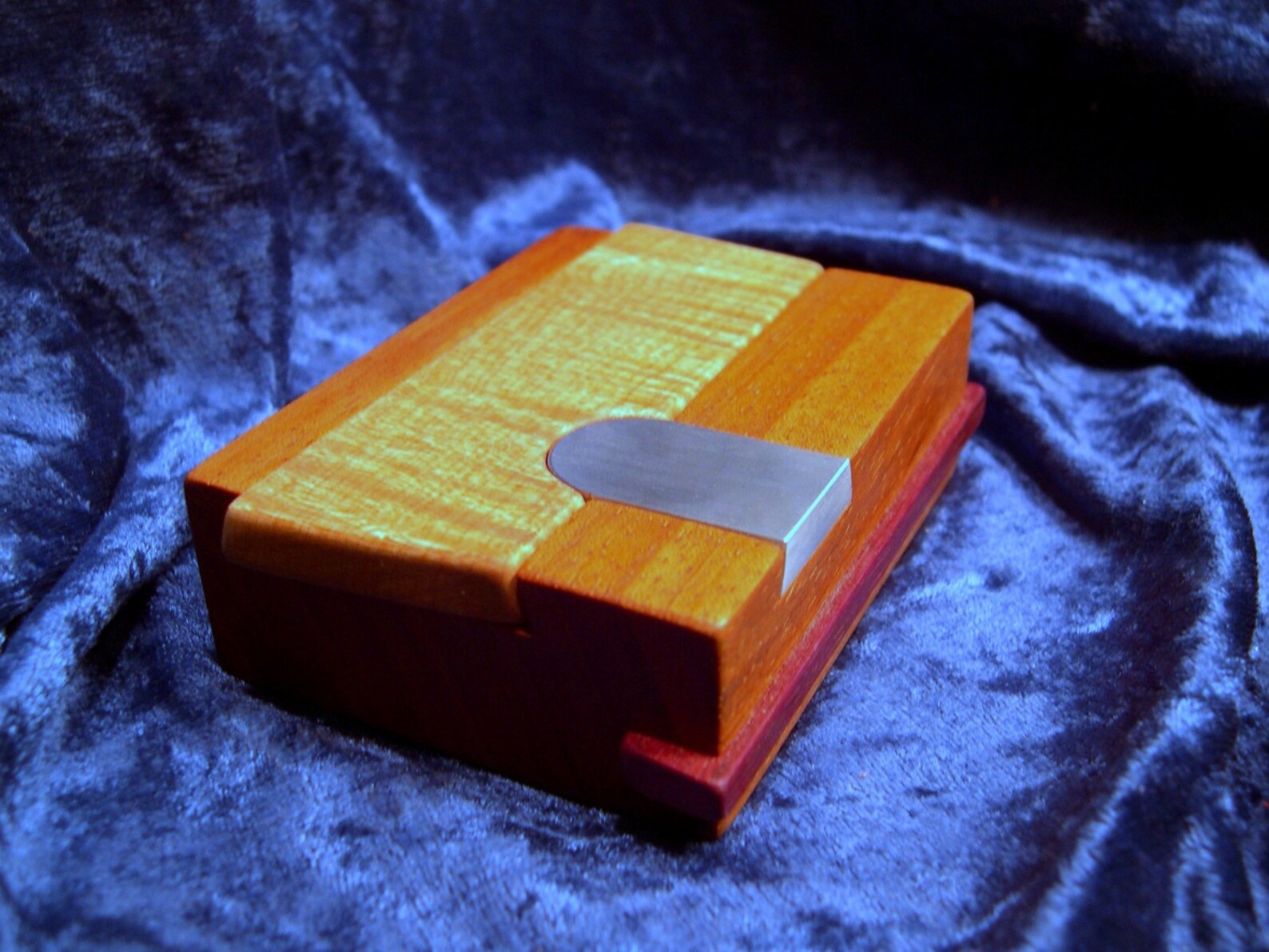 Engagement Ring Box, Wedding Ring Box, Modern Ring Box, Wood and Metal