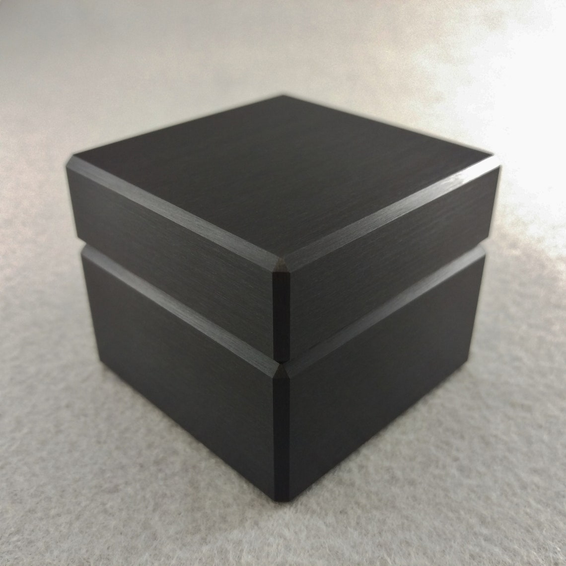 Black on Black Engagement Ring Box Wedding Ring Box Modern Etsy