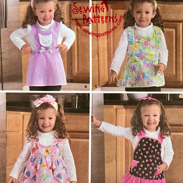 S2699 Toddler Apron Dress Cover Up Sewing Pattern Uncut