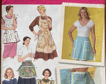 S4282 Vintage Inspired Women's Apron Collection Sewing Pattern Uncut
